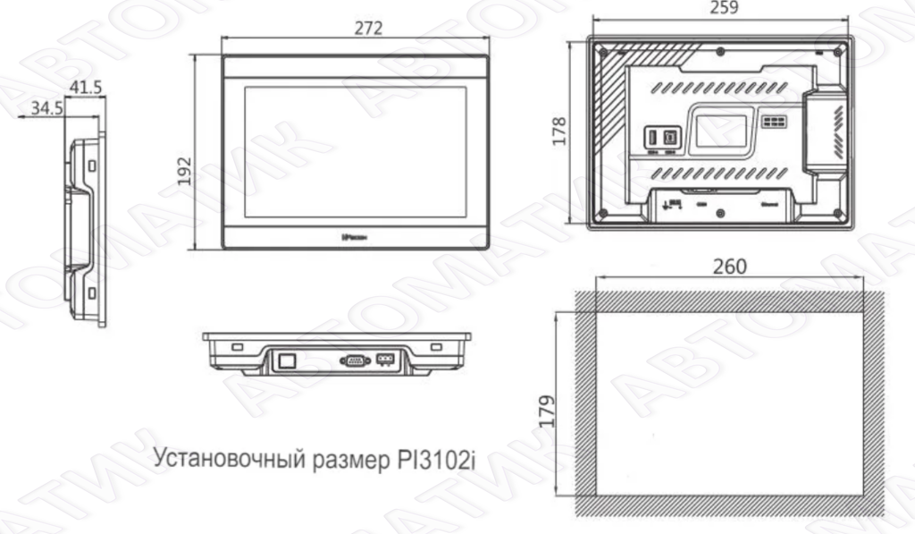 Панель 10.2" WECON PI3102i