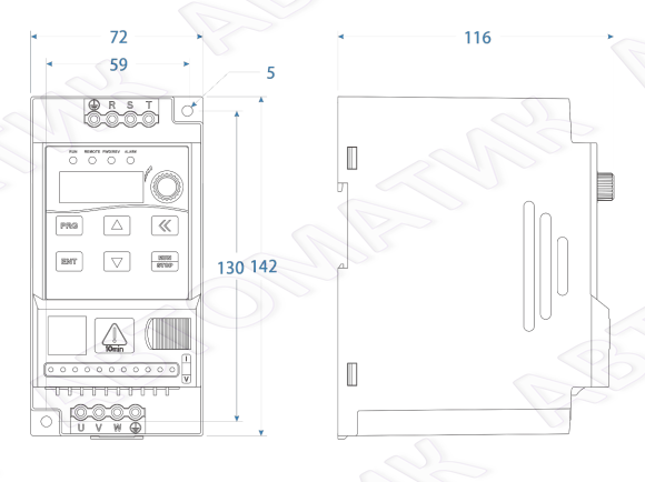 Преобразователь частоты WECON VM-4T2R2