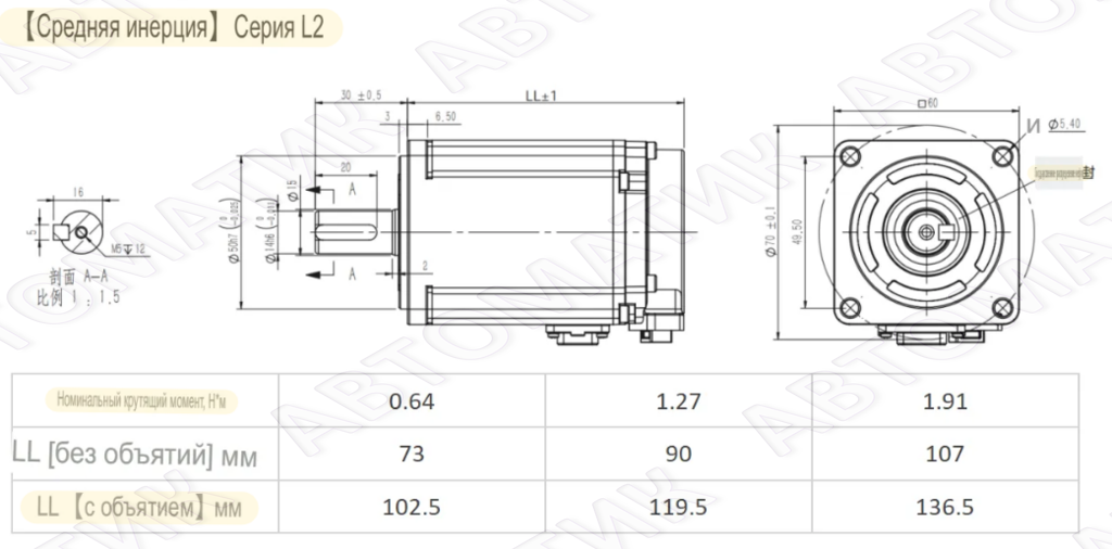 Мотор WECON WD60M-02030S-D2F