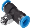 QSMT-M5-6-100 Тройник с цанговым зажимом и резьбой
