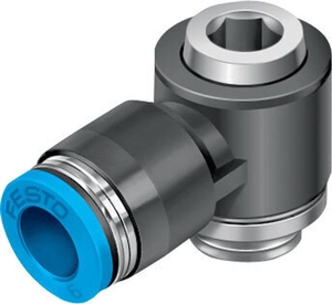 QSLV-G1/8-8-I Угловой штуцер с цанговым зажимом и резьбой
