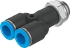 QSY-G3/8-10 Y-образное соединение с цанговым зажимом и резьбой