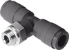 QST-V0-G1/4-6 Тройник с цанговым зажимом и резьбой